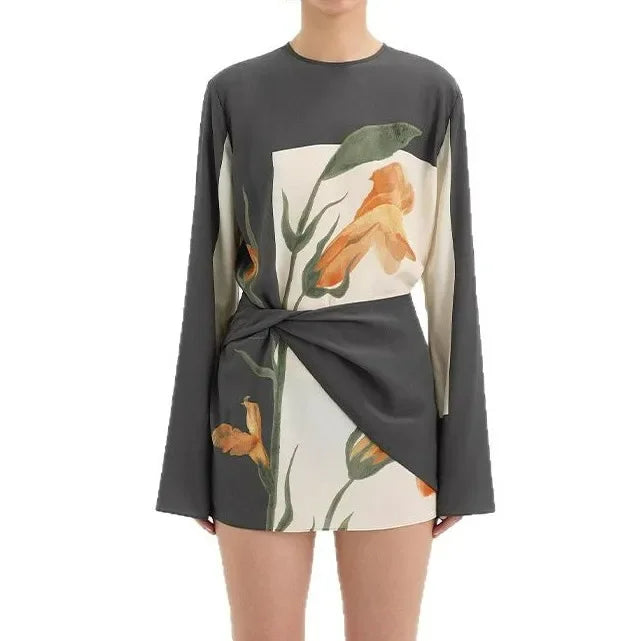 Constance Blommig Twist Cocktail Miniklänning 3