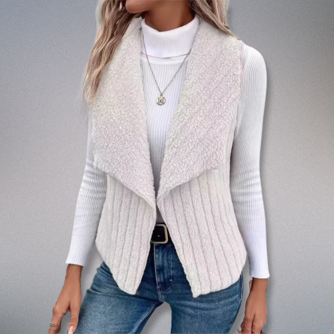 Cardigan för damer – elegant enfärgad design med notch krage