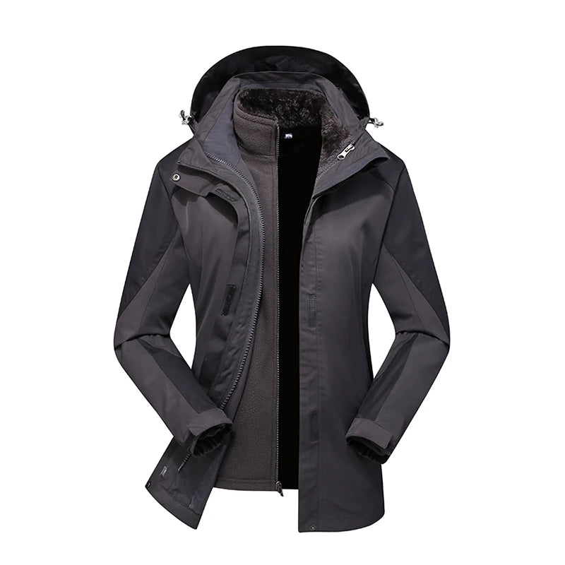 Damjacka 3-i-1 – höst/vinterjacka med avtagbart foder och andningsbart ytterlager