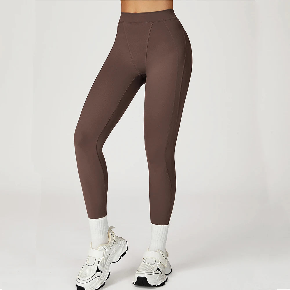 Högmidjade Träningstights för Dam – Stretchiga Yoga Leggings för Gym & Löpning