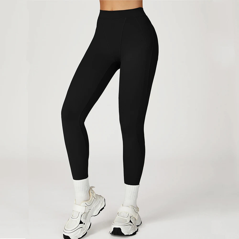 Högmidjade Träningstights för Dam – Stretchiga Yoga Leggings för Gym & Löpning