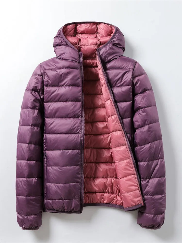 Ultralätt Dunjacka för Dam – Vattentät & Portabel Pufferjacka