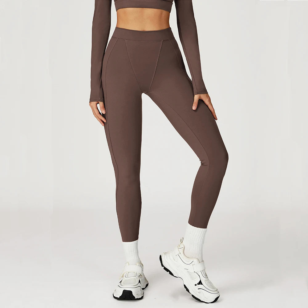 Högmidjade Träningstights för Dam – Stretchiga Yoga Leggings för Gym & Löpning