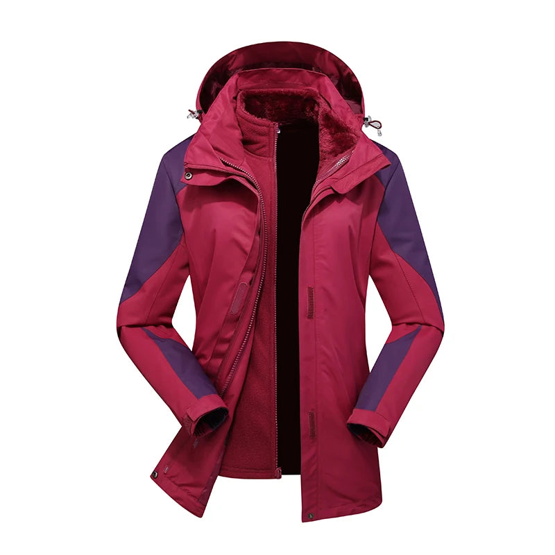 Damjacka 3-i-1 – höst/vinterjacka med avtagbart foder och andningsbart ytterlager