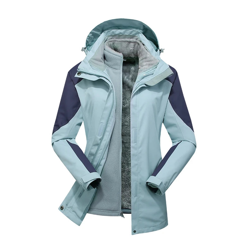 Damjacka 3-i-1 – höst/vinterjacka med avtagbart foder och andningsbart ytterlager