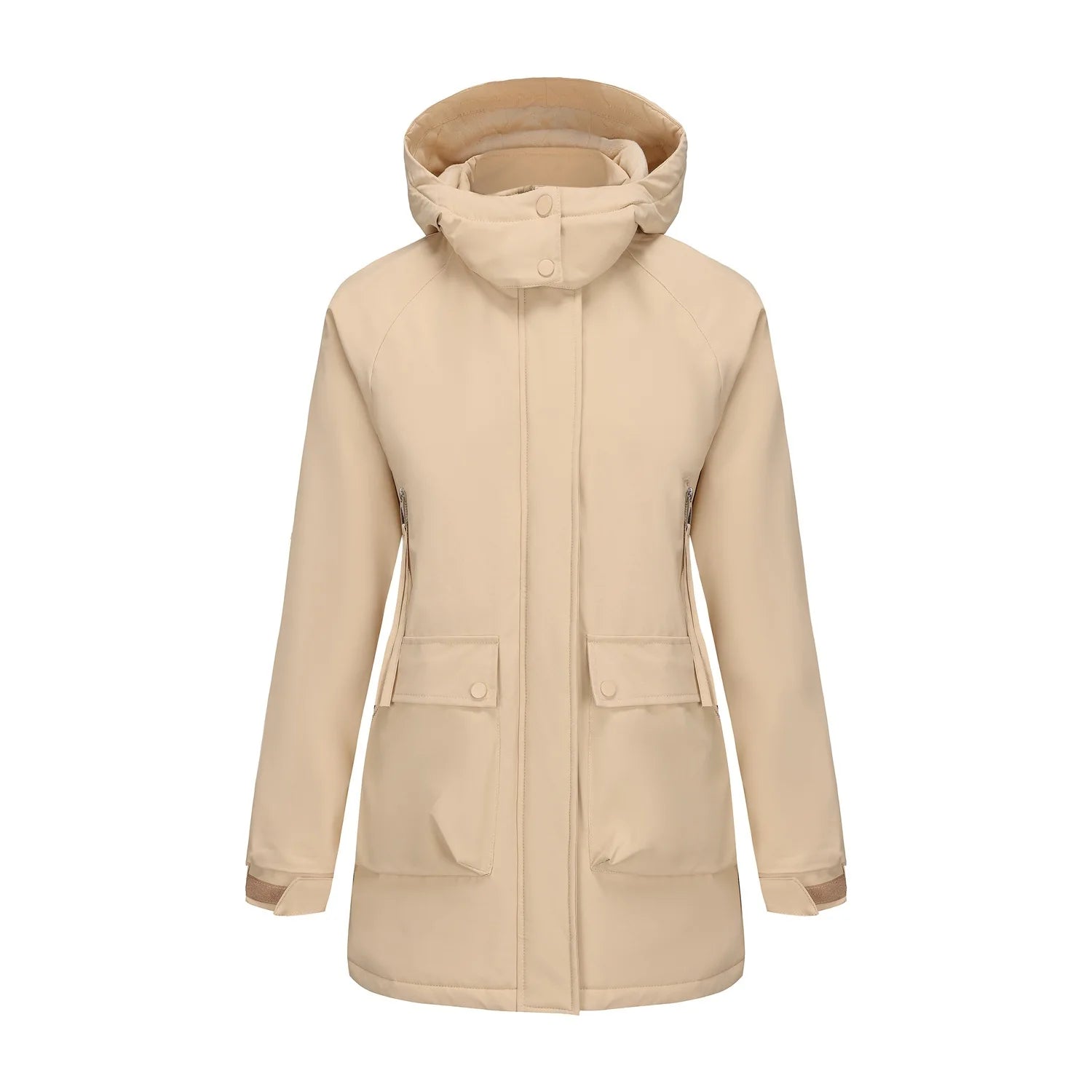 Vinterjacka för Dam – Vattentät Parkas med Avtagbar Huva, Fleecefoder & Bomullsvaddering HXY267