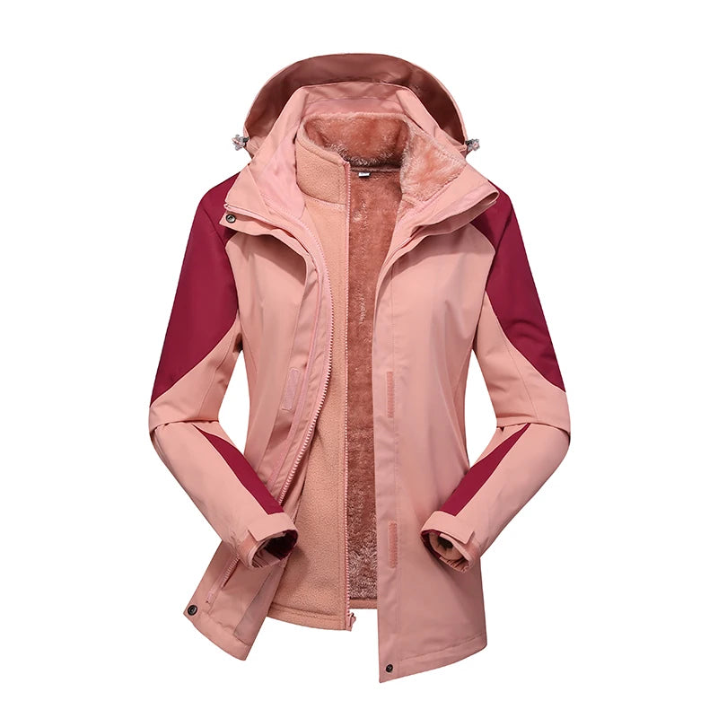 Damjacka 3-i-1 – höst/vinterjacka med avtagbart foder och andningsbart ytterlager